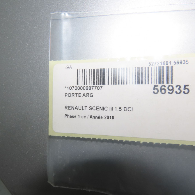 Porte arrière gauche occasion RENAULT SCENIC III Phase 1 04-2009->11-2011 1.5 DCI 105ch 821017991R 5