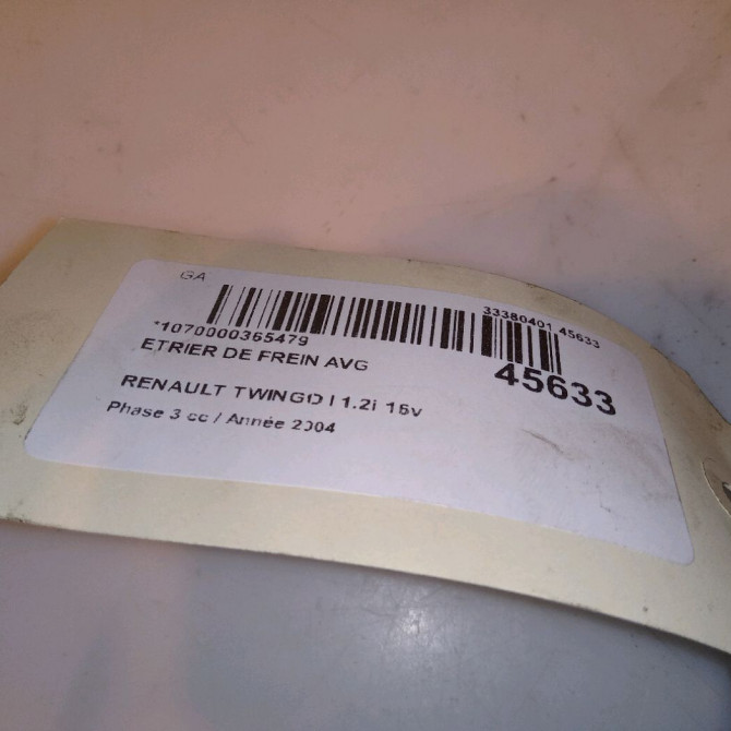 Etrier de frein avant gauche occasion RENAULT TWINGO I Phase 3 08-2000->06-2007 1.2i 16v 7701201769 4