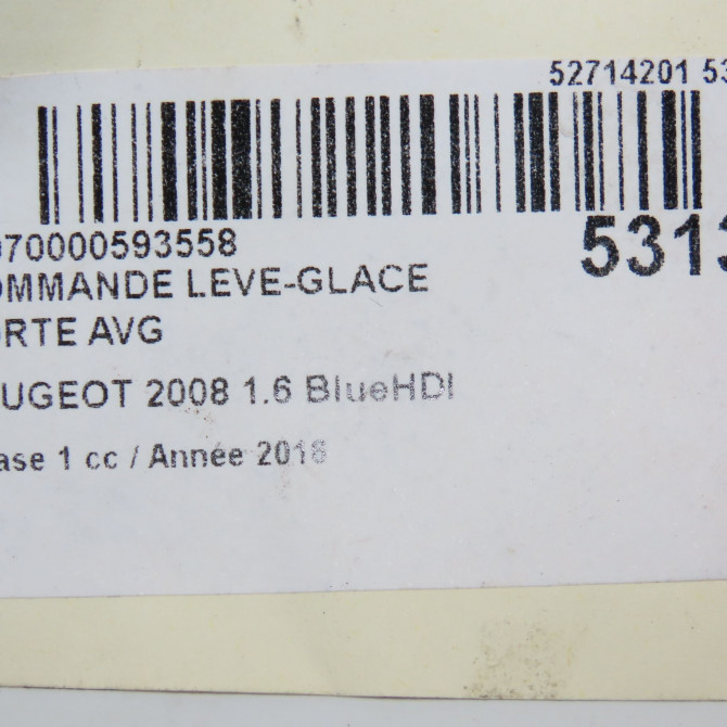Commande lève-glace porte avant gauche occasion PEUGEOT 2008 Phase 1 01-2013->... 1.6 BlueHDI 100ch 96749624ZD 6