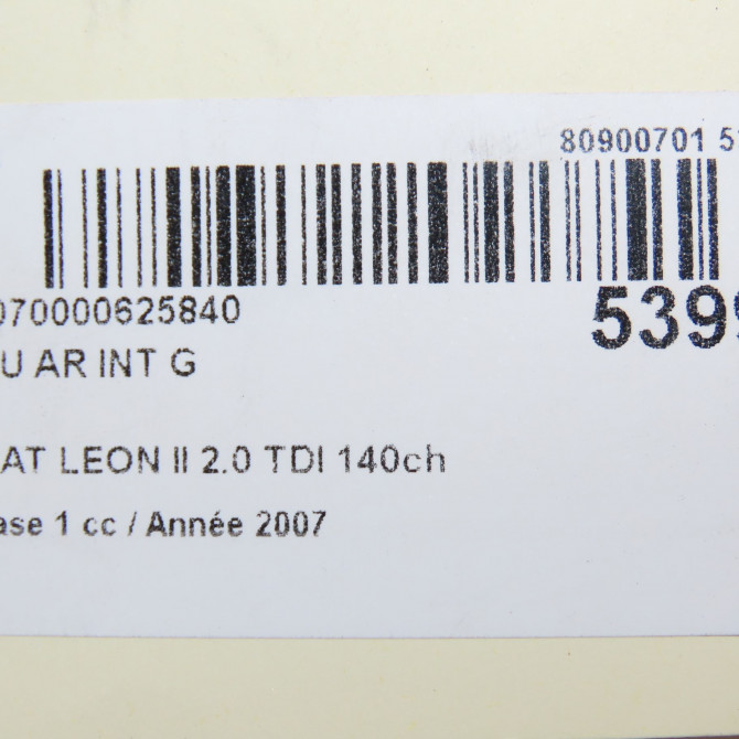 Feu arrière interieur gauche occasion SEAT LEON II Phase 1 09-2005->05-2009 2.0 TDI 140ch 1P0945107D 5