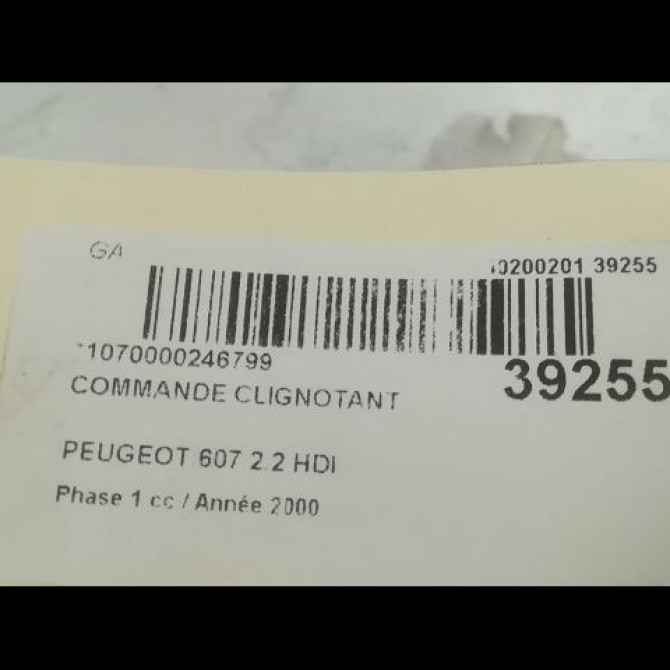 Commande clignotant occasion PEUGEOT 607 Phase 1 11-1999->09-2004 2.2 HDI 625386 3