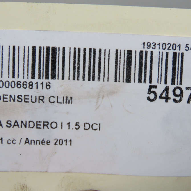 Condenseur clim occasion DACIA SANDERO I Phase 1 06-2008->10-2012 1.5 DCI 90ch 921007794R 5