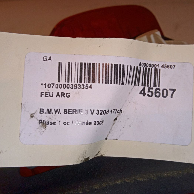 Feu arrière gauche occasion B.M.W. SERIE 3 V Phase 1 03-2005->09-2008 320d 177ch 63216937457 4