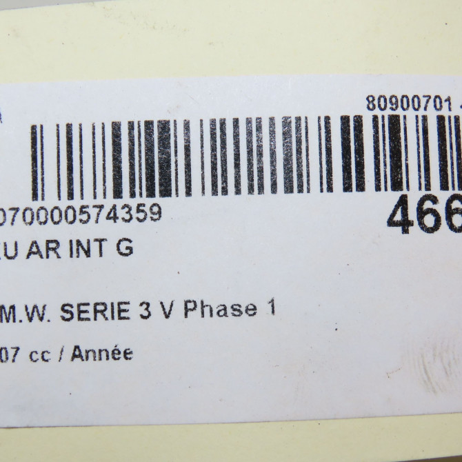 Feu arrière interieur gauche occasion B.M.W. SERIE 3 V Phase 1 03-2005->09-2008 63216937459 5
