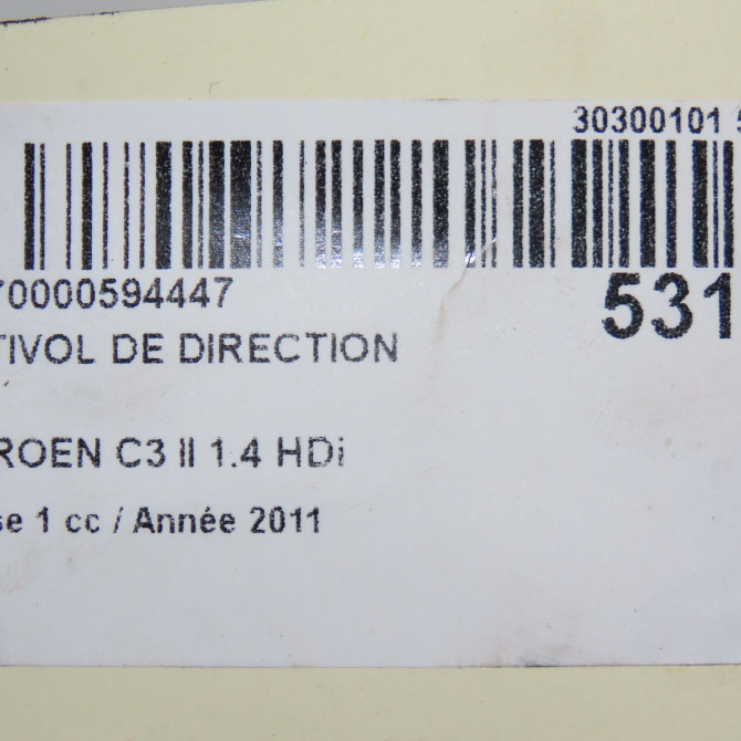 Antivol de direction occasion CITROEN C3 II Phase 1 11-2009->02-2013 1.4 HDi 4162PT 4