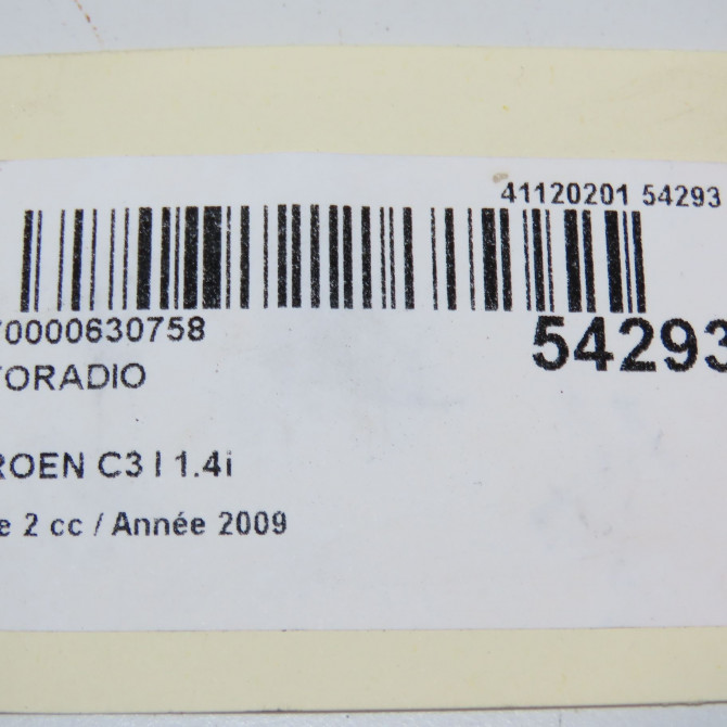 Autoradio occasion CITROEN C3 I Phase 2 10-2005->12-2010 1.4i 16077504XT 6