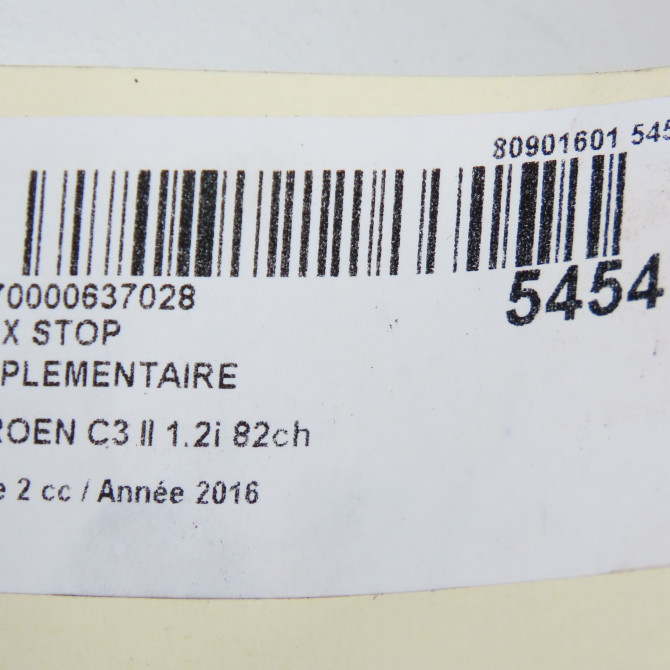 Feux stop supplementaire occasion CITROEN C3 II Phase 2 03-2013->12-2016 1.2i 82ch 6351JS 5