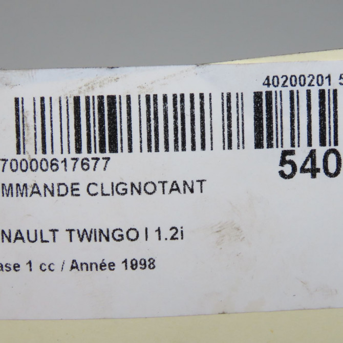 Commande clignotant occasion RENAULT TWINGO I Phase 1 04-1993->08-1998 1.2i 60ch 7700839681 6