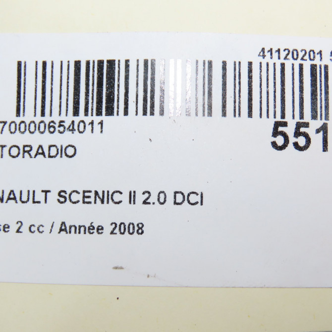 Autoradio occasion RENAULT SCENIC II Phase 2 09-2006->04-2009 2.0 DCI 150ch 8200562765 6