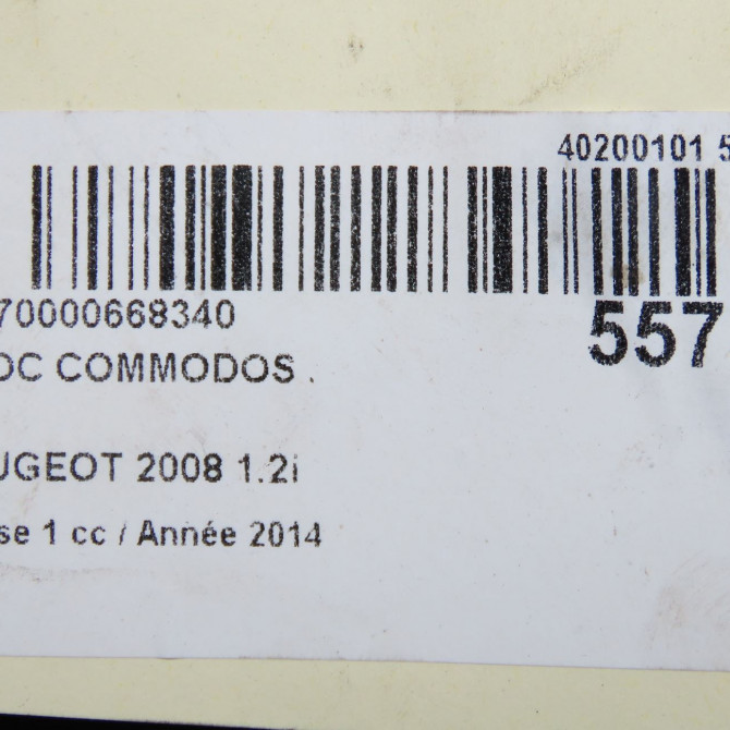 Bloc commodos occasion PEUGEOT 2008 Phase 1 01-2013->... 1.2i PURETECH 110ch 98081769ZD 7
