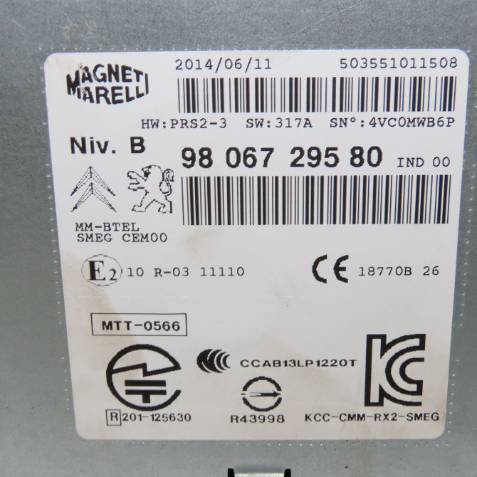 Autoradio occasion PEUGEOT 2008 Phase 1 01-2013->... 1.2i PURETECH 110ch 1613488680 6