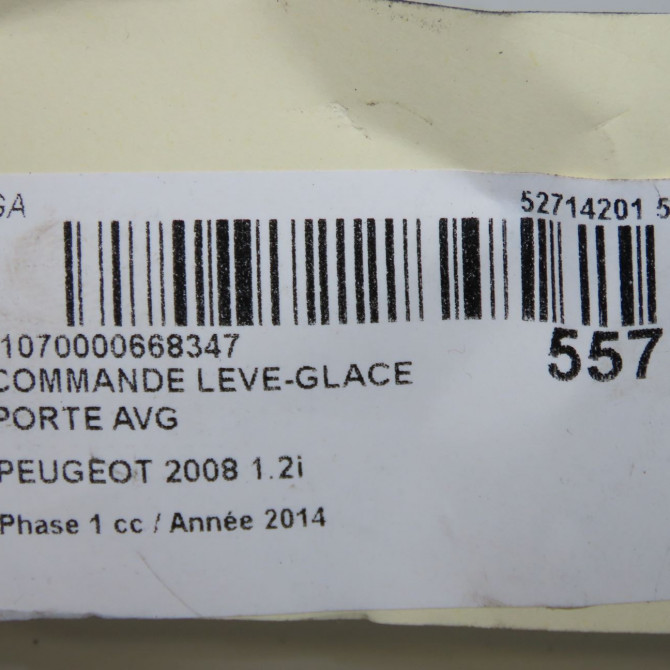 Commande lève-glace porte avant gauche occasion PEUGEOT 2008 Phase 1 01-2013->... 1.2i PURETECH 110ch 96749624ZD 5
