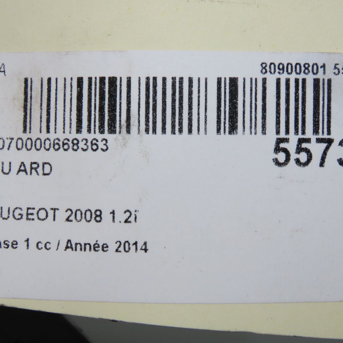 Feu arrière droit occasion PEUGEOT 2008 Phase 1 01-2013->... 1.2i PURETECH 110ch 9678074380 6