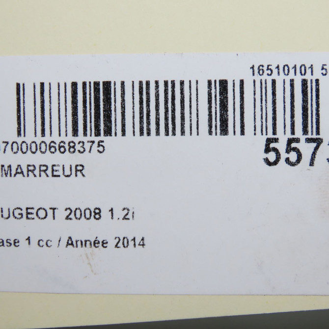 Démarreur occasion PEUGEOT 2008 Phase 1 01-2013->... 1.2i PURETECH 110ch V764559080 7