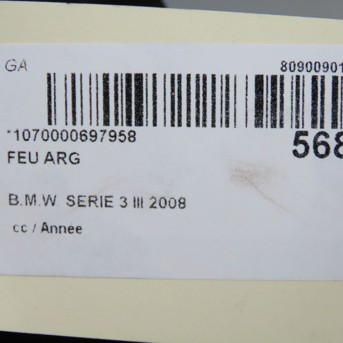 Feu arrière gauche occasion B.M.W. SERIE 3 III 63216937457 5