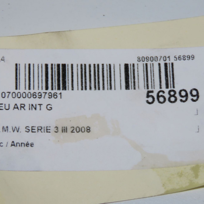 Feu arrière interieur gauche occasion B.M.W. SERIE 3 III 63216937459 5