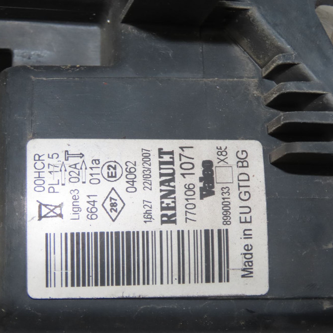 Phare gauche occasion RENAULT CLIO III Phase 1 09-2005->03-2009 1.5 DCI 70ch 260607570R 5