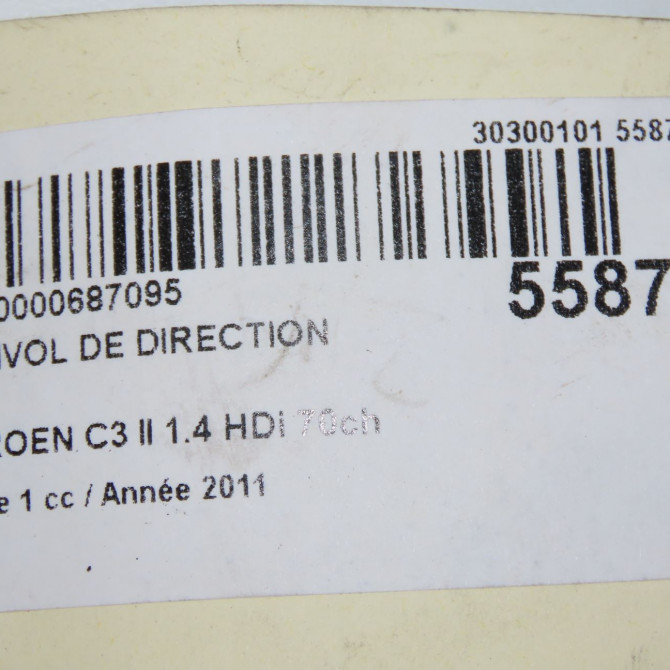 Antivol de direction occasion CITROEN C3 II Phase 1 11-2009->02-2013 1.4 HDi 70ch 4162PT 4