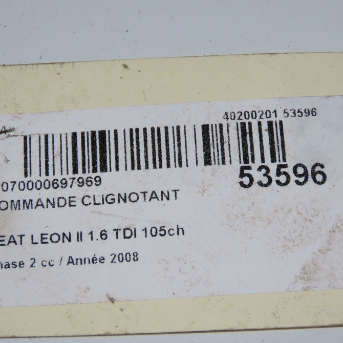 Commande clignotant occasion SEAT LEON II Phase 2 05-2009->09-2012 1.6 TDI 105ch 1K0953513G9B9 5