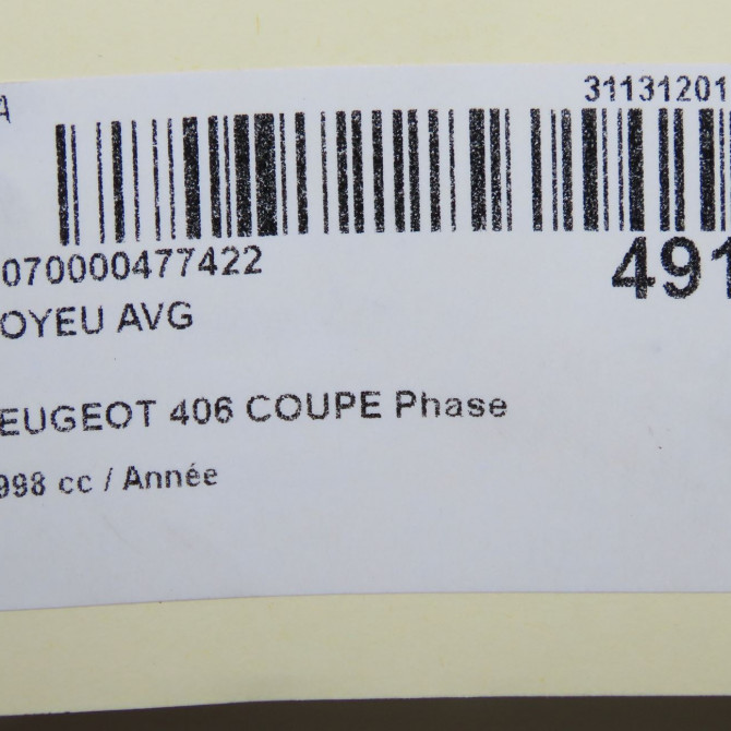 Moyeu avg occasion PEUGEOT 406 COUPE Phase 1 05-1997->12-2004 330785 6