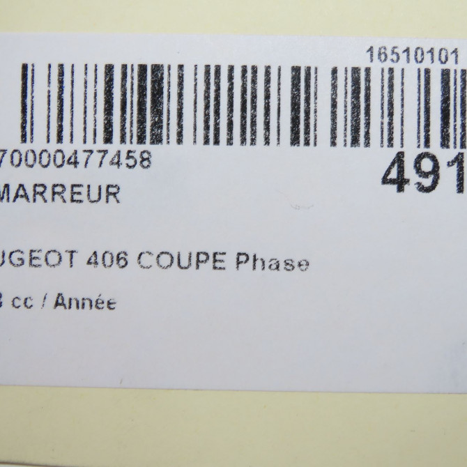 Démarreur occasion PEUGEOT 406 COUPE Phase 1 05-1997->12-2004 5802N4 7