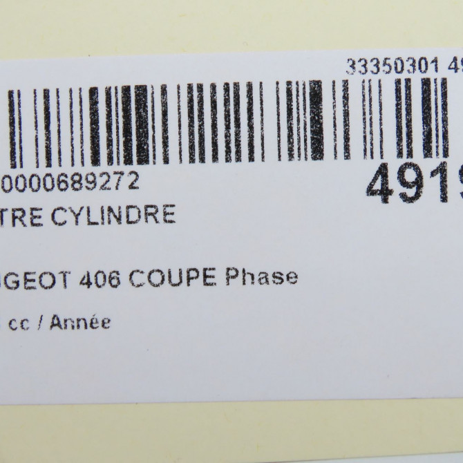 Maitre cylindre occasion PEUGEOT 406 COUPE Phase 1 05-1997->12-2004 4601E9 7