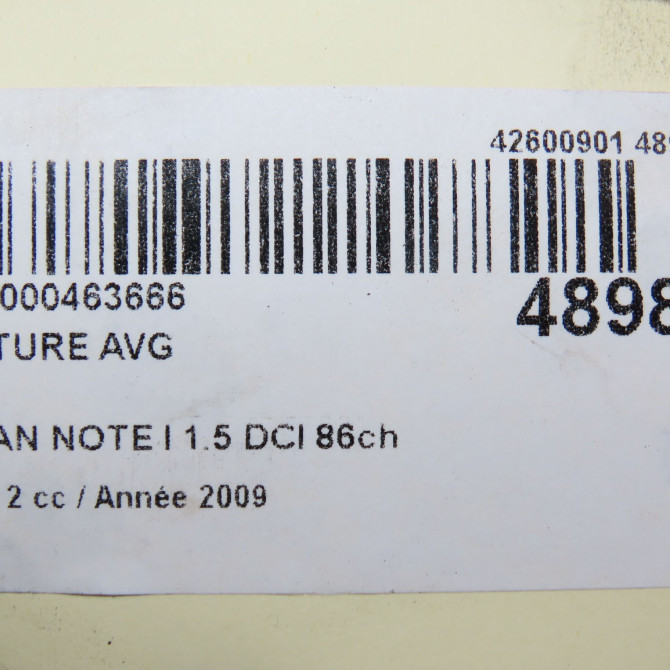 Ceinture avant gauche occasion NISSAN NOTE I phase 2 03-2009->02-2014 1.5 DCI 86ch 86885BH15A 5