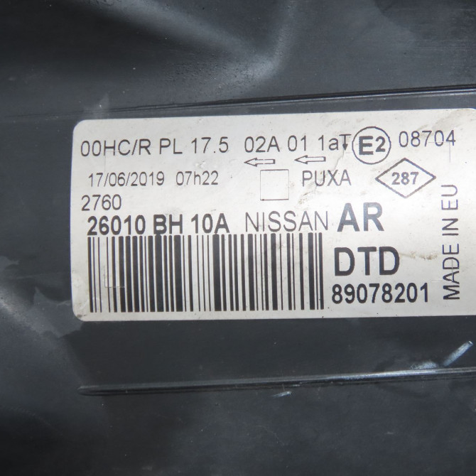 Phare droit occasion NISSAN NOTE I phase 2 03-2009->02-2014 1.5 DCI 86ch 26010BH10A 3