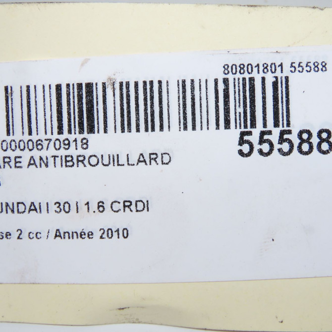 Phare antibrouillard avant gauche occasion HYUNDAI I 30 I Phase 2 07-2010->05-2012 1.6 CRDI 115ch 922012R500 6