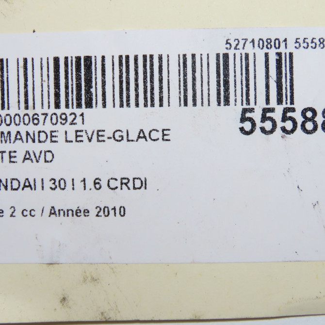 Commande lève-glace porte avant droite occasion HYUNDAI I 30 I Phase 2 07-2010->05-2012 1.6 CRDI 115ch 935752L011 8