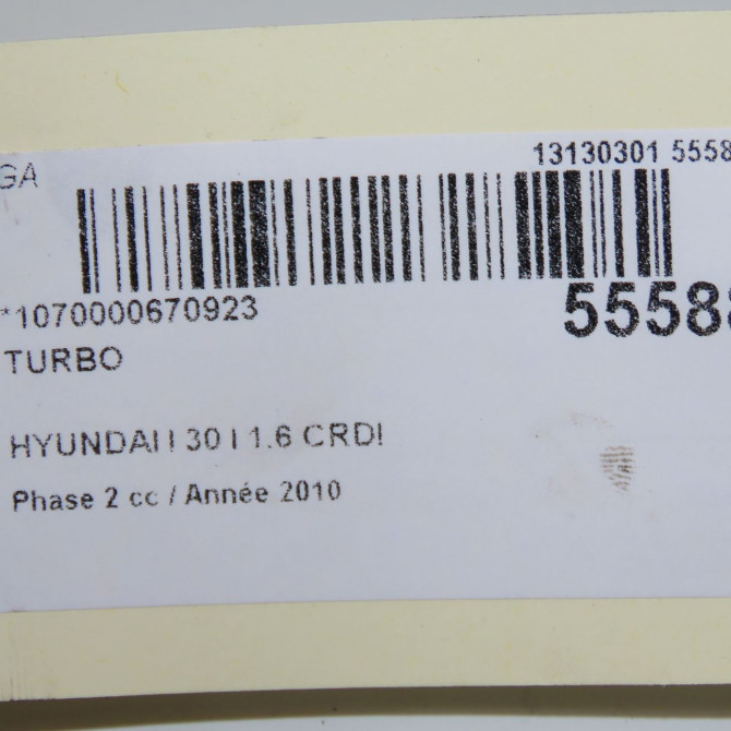 Turbo occasion HYUNDAI I 30 I Phase 2 07-2010->05-2012 1.6 CRDI 115ch 282012A710 7