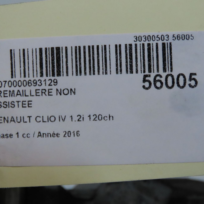 Cremaillere non assistee occasion RENAULT CLIO IV Phase 1 07-2012->... 1.2i 120ch 490012121R 6