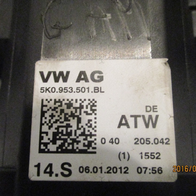 Bloc commodos occasion VOLKSWAGEN TIGUAN I TIGUAN I Phase 2 2011-04-01->2016-12-31 2.0 TDI 140ch 5K0953502N9B9 6