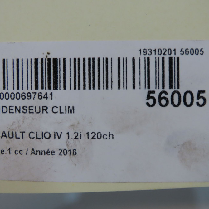 Condenseur clim occasion RENAULT CLIO IV Phase 1 07-2012->... 1.2i 120ch 921006843R 5