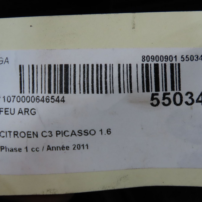 Feu arrière gauche occasion CITROEN C3 PICASSO Phase 1 02-2009->08-2012 1.6 HDi 90ch 6350GL 5