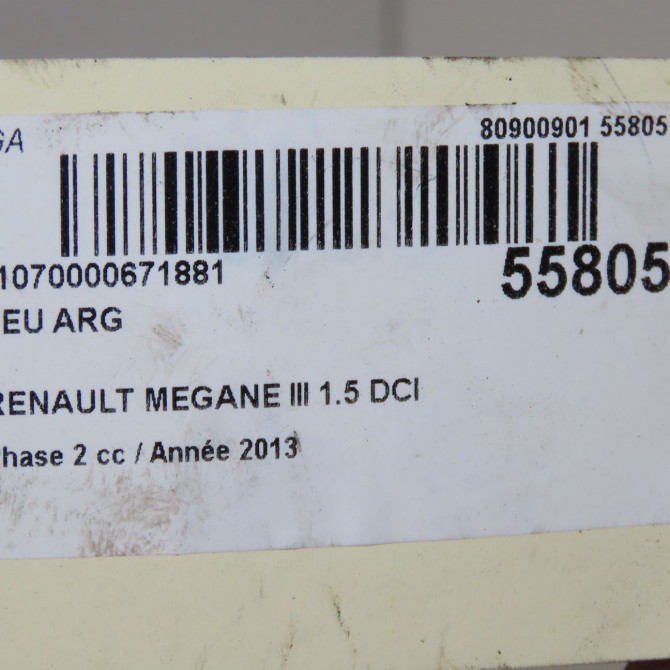 Feu arrière gauche occasion RENAULT MEGANE III Phase 2 01-2012->06-2014 1.5 DCI 110ch 265550007R 6