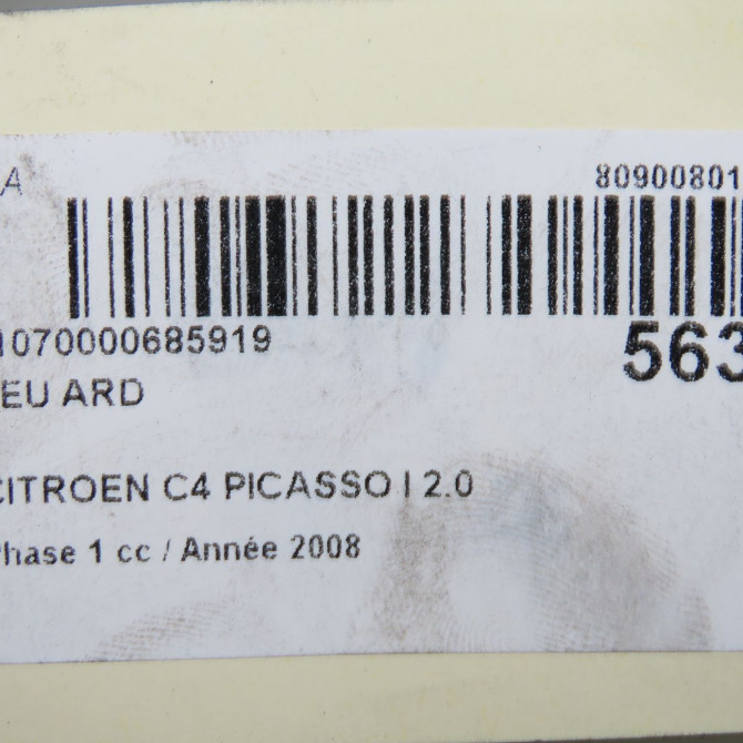 Feu arrière droit occasion CITROEN C4 PICASSO I Phase 1 01-2007->10-2013 2.0 HDi 138ch 6351CA 5