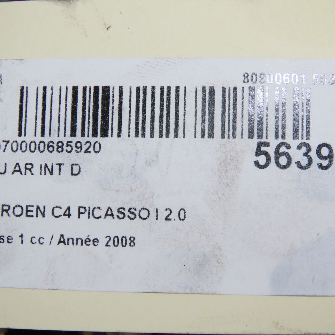 Feu arrière intérieur droit occasion CITROEN C4 PICASSO I Phase 1 01-2007->10-2013 2.0 HDi 138ch 6351CC 5