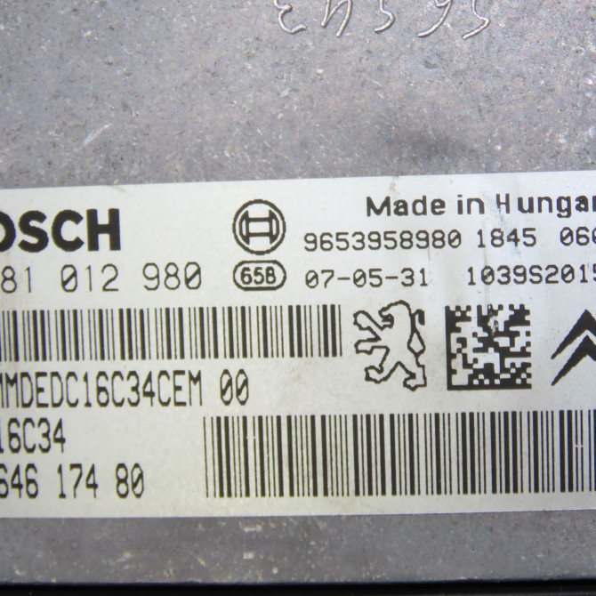 Calculateur moteur occasion CITROEN C4 PICASSO I Phase 1 01-2007->10-2013 1.6 HDi 16v 110ch 1942J1 7