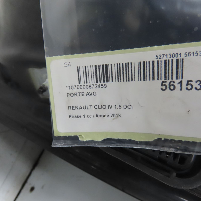 Porte avant gauche occasion RENAULT CLIO IV Phase 1 07-2012->... 1.5 DCI 90ch 801017896R 5