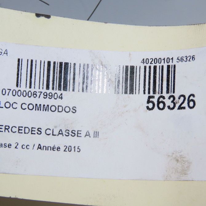 Bloc commodos occasion MERCEDES CLASSE A III phase 2 06-2015->... A160 1.5 D 90ch 24690033149051 5
