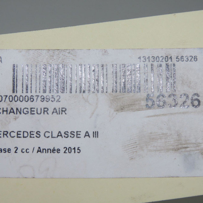 Echangeur air occasion MERCEDES CLASSE A III phase 2 06-2015->... A160 1.5 D 90ch 2465000900 5