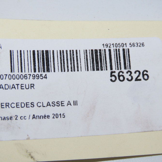 Radiateur occasion MERCEDES CLASSE A III phase 2 06-2015->... A160 1.5 D 90ch 2465001203 4