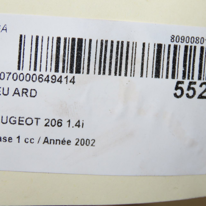 Feu arrière droit occasion PEUGEOT 206 Phase 1 09-1998->03-2009 1.4i 6351P1 5