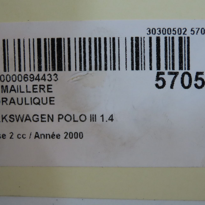 Cremaillere hydraulique occasion VOLKSWAGEN POLO III Phase 2 11-1999->12-2001 1.4 6N1422061CX 6