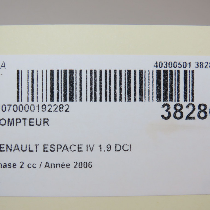 Compteur occasion RENAULT ESPACE IV Phase 2 03-2006->07-2012 1.9 DCI 8v 120ch 8200980658 5