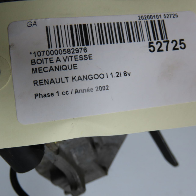 Boîte à vitesse mecanique occasion RENAULT KANGOO I Phase 1 09-1997->06-2003 1.2i 8v 60ch 7701723266 6