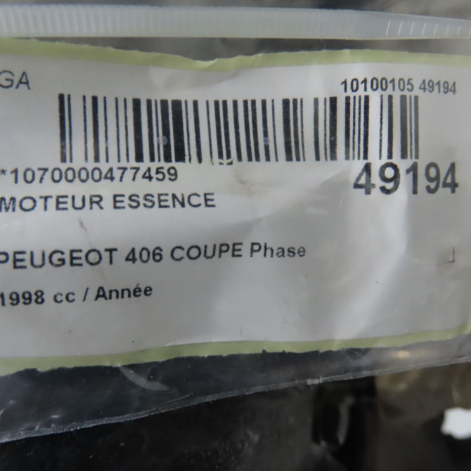 Moteur essence occasion PEUGEOT 406 COUPE Phase 1 05-1997->12-2004 1353N 7