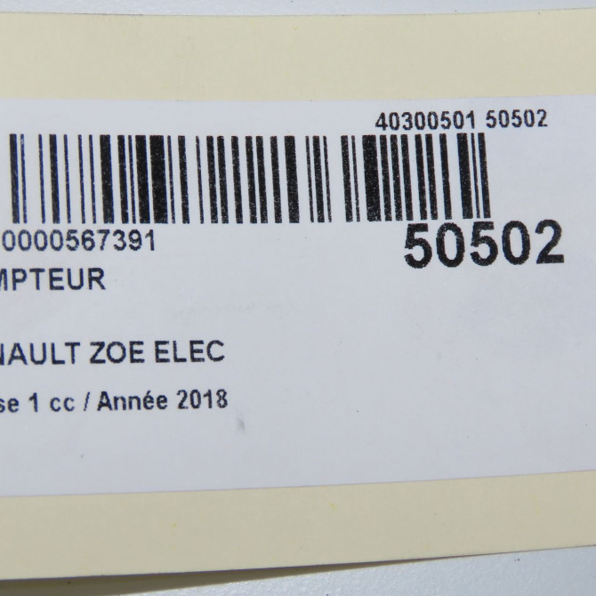 Compteur occasion RENAULT ZOE Phase 1 10-2012->... ELEC 248105950R 6