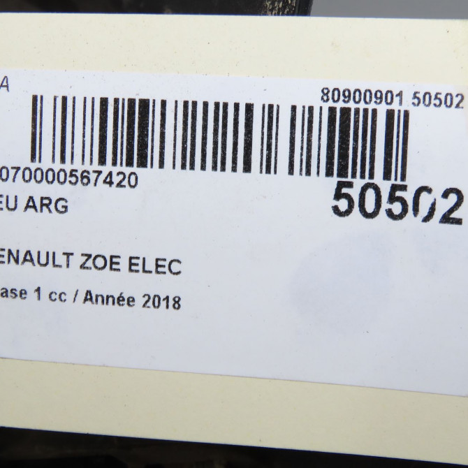 Feu arrière gauche occasion RENAULT ZOE Phase 1 10-2012->... ELEC 265555521R 5